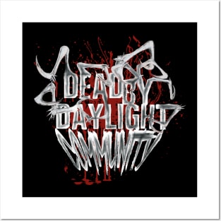 Dead By Daylight Community Logo - Red & White Posters and Art